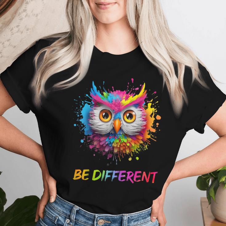 Colourful Owl T-shirt Frauen Geschenke für Sie