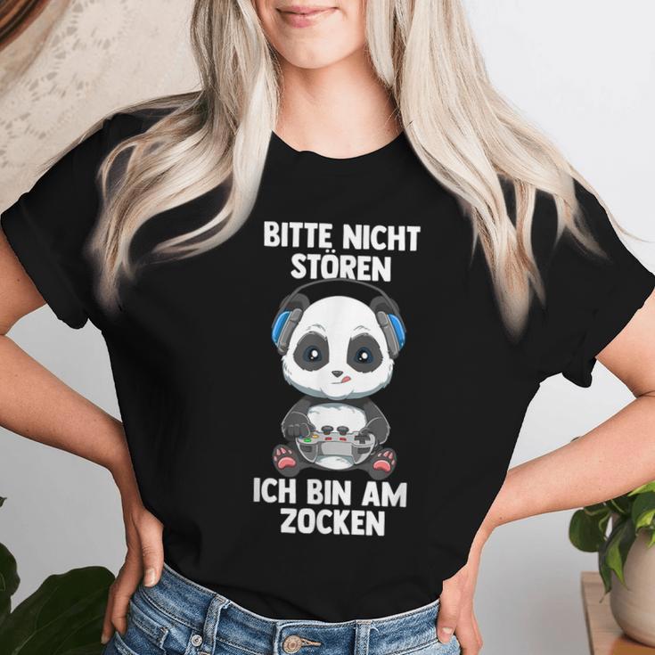 Gaming Panda Bitte Nicht Stören Ich Bin Am Zocken T-shirt Frauen Geschenke für Sie