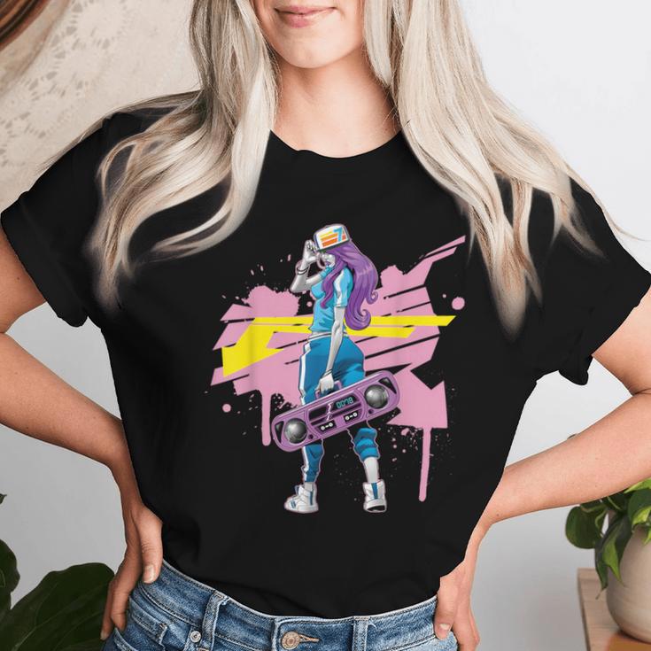 Graffiti Boombox Girls' Hip Hop T-shirt Frauen Geschenke für Sie