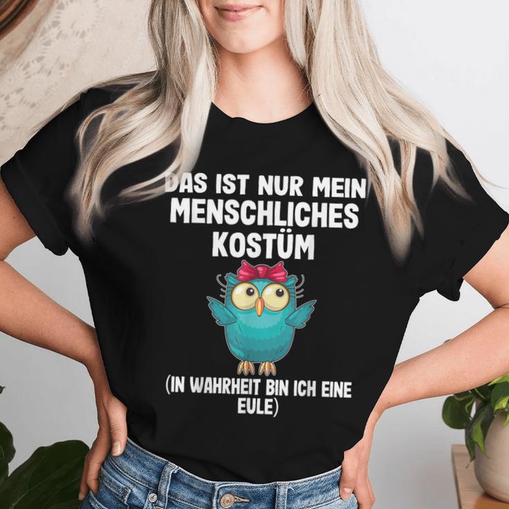 This Is My Human Costume Owl T-shirt Frauen Geschenke für Sie