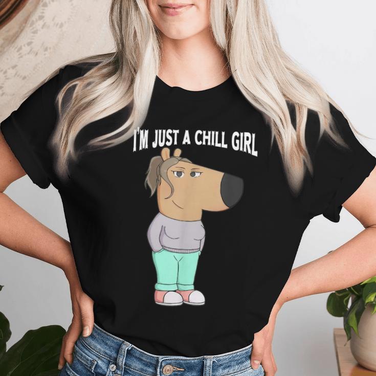 I'm Just A Chill Girl Cool I'm Just A Chill Girl T-shirt Frauen Geschenke für Sie