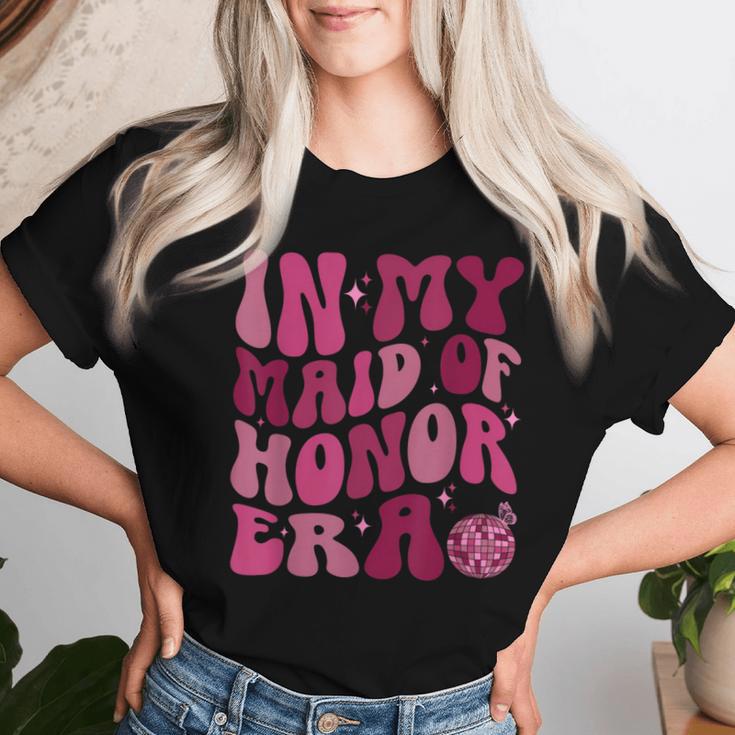 In My Maid Of Honor Era Groovy Wedding & Bridal Shower Bride T-shirt Frauen Geschenke für Sie