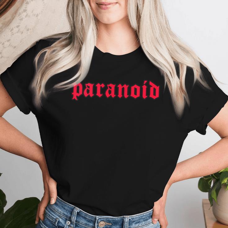 Paranoid Aesthetic Soft Grunge Goth Eboy Egirl T-shirt Frauen Geschenke für Sie