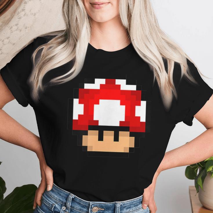 Pixel Retro Gaming Mushroom T-shirt Frauen Geschenke für Sie