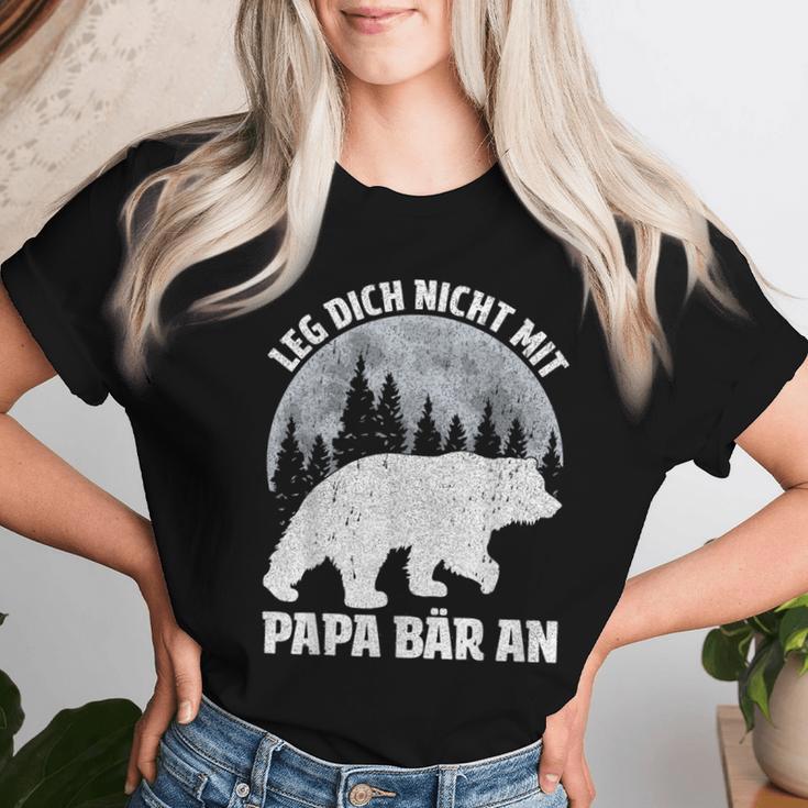 Retro Father Baby Son Daughter Bear Dad Father's Day Father T-shirt Frauen Geschenke für Sie