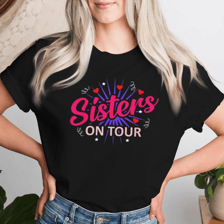 Schwester Sisters On Tour T-shirt Frauen Geschenke für Sie