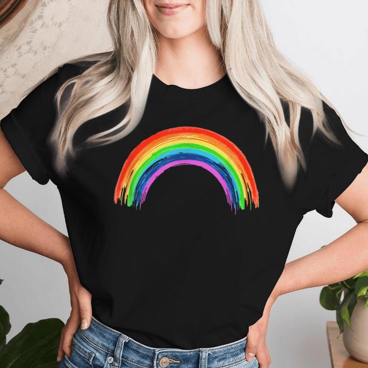 Simple Retro Rainbow Beautiful Colours T-shirt Frauen Geschenke für Sie