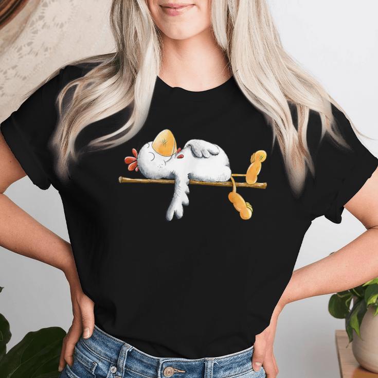 Sleeping Chicken I Hen Bird Fun I Chicken Dream T-shirt Frauen Geschenke für Sie