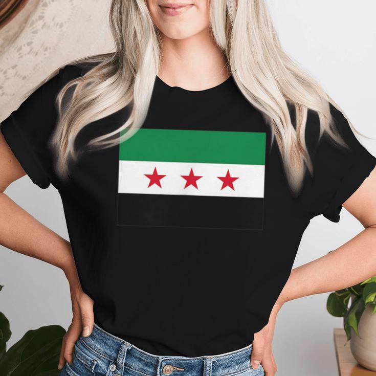 Syria Flag Decorative Arabs Syrian Asia Syria T-shirt Frauen Geschenke für Sie