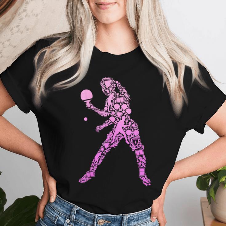 Table Tennis Table Tennis Player Ping Pong Children's Girls T-shirt Frauen Geschenke für Sie