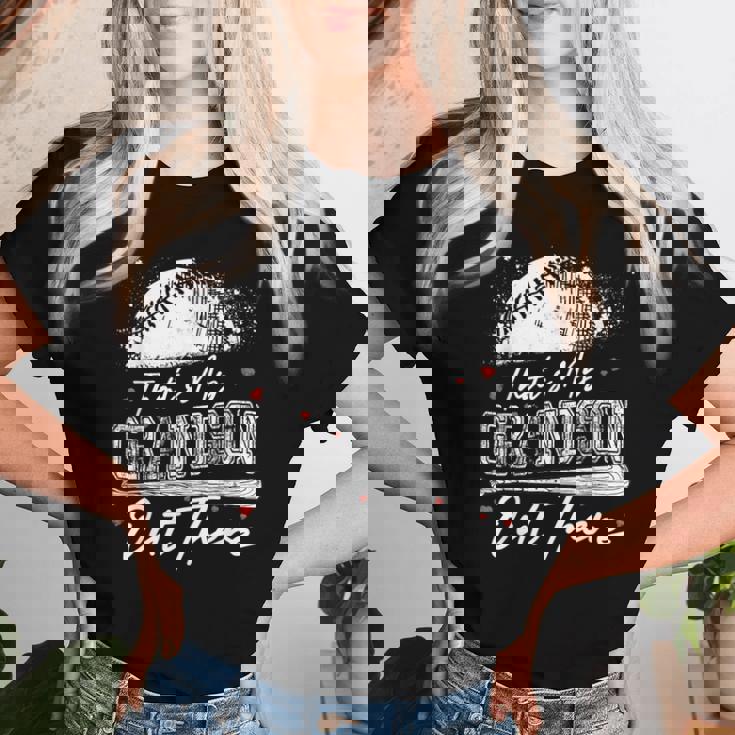 That's My Grandson Out There Grandma Baseball Mother's Day Women T-shirt Gifts for Her That's My Grandson Out There Grandma Baseball Mother's Day Women T-shirt Gifts for Her