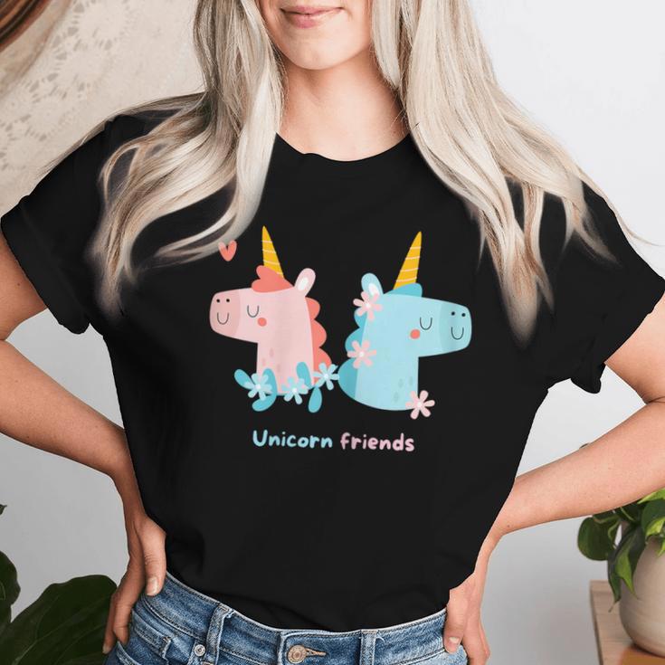 Unicorn Friends Einhorn Freunde Mädchen Kinder T-shirt Frauen Geschenke für Sie