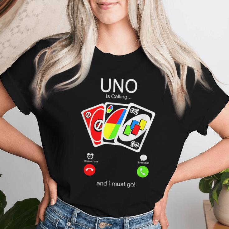 Uno Ruft An Und Ich Muss Für Männer Frauen Kinder Werden T-shirt Frauen Geschenke für Sie