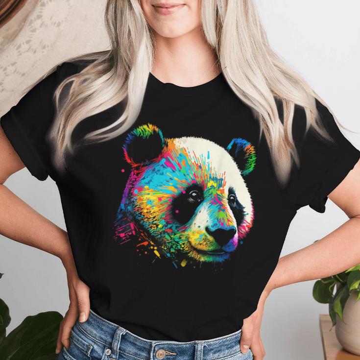 Watercolor Panda T-shirt Frauen Geschenke für Sie