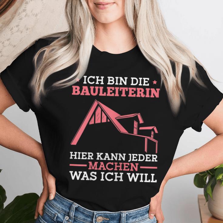 Women's Construction Line Construction Inspection Construction Site Construction Manager T-shirt Frauen Geschenke für Sie