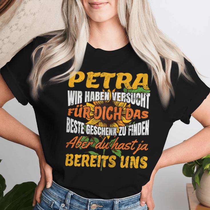 Women's First Name Petra Personalised Name T-shirt Frauen Geschenke für Sie