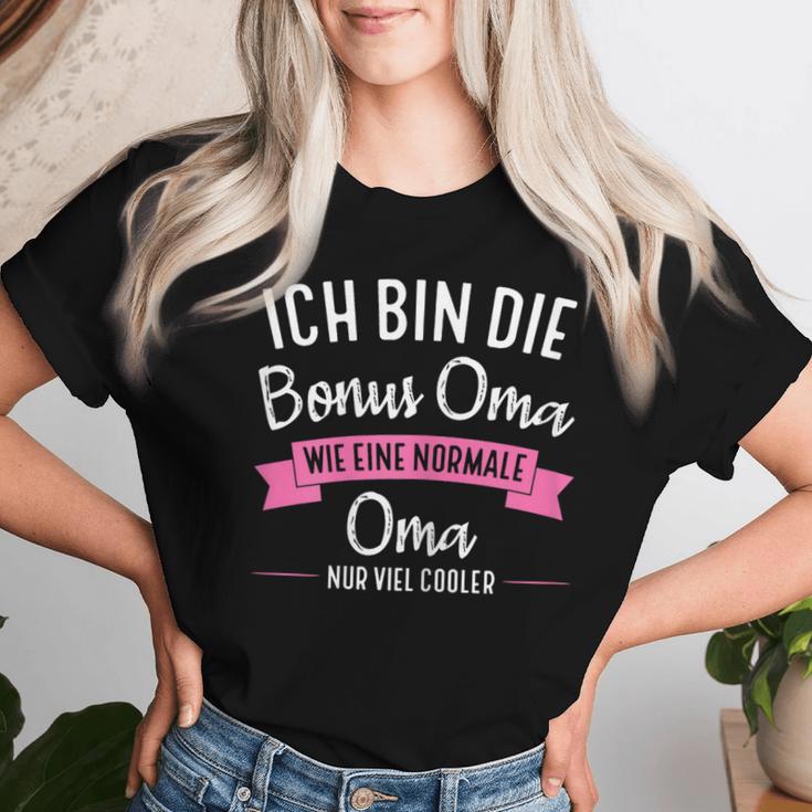 Women's Ich Bin Die Bonus Grandma Bonus Grandma Family T-shirt Frauen Geschenke für Sie