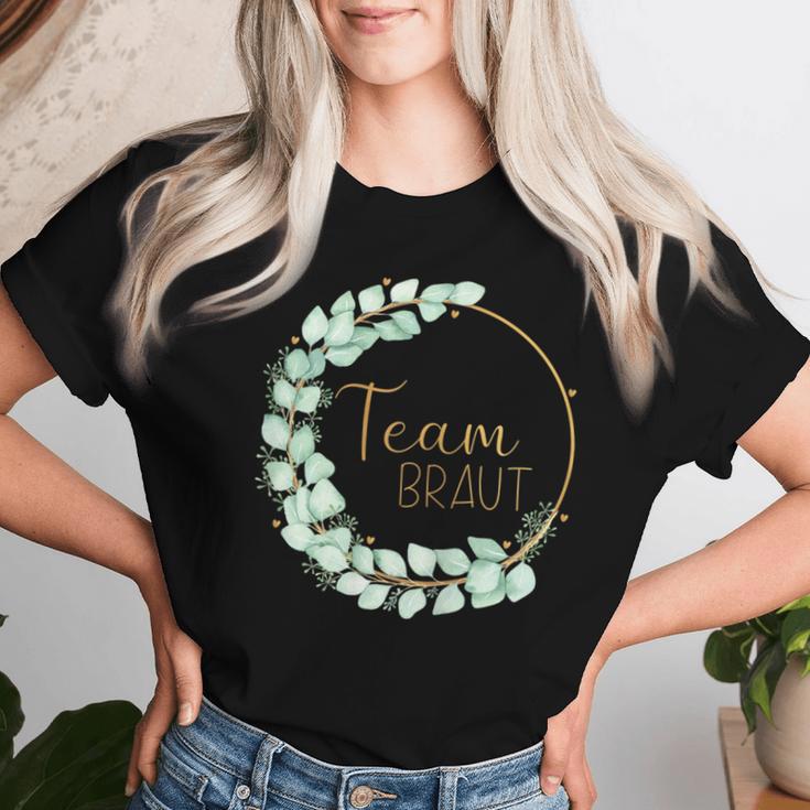 Women's Team Bride Stag Party Eucalyptus T-shirt Frauen Geschenke für Sie