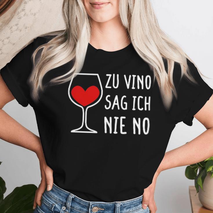 Women's Zuino Sag Ich Nie No Wine Drinker Women's Decorative Winemaker Wine T-shirt Frauen Geschenke für Sie