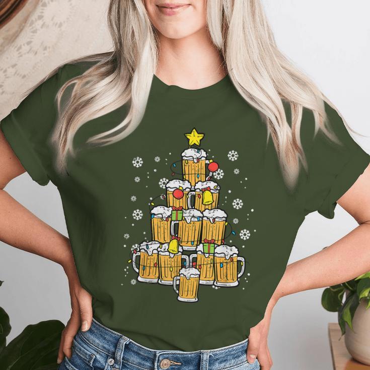 Beer Christmas Pyjamas Christmas Tree Pjs Brew Dad Men T-shirt Frauen Geschenke für Sie