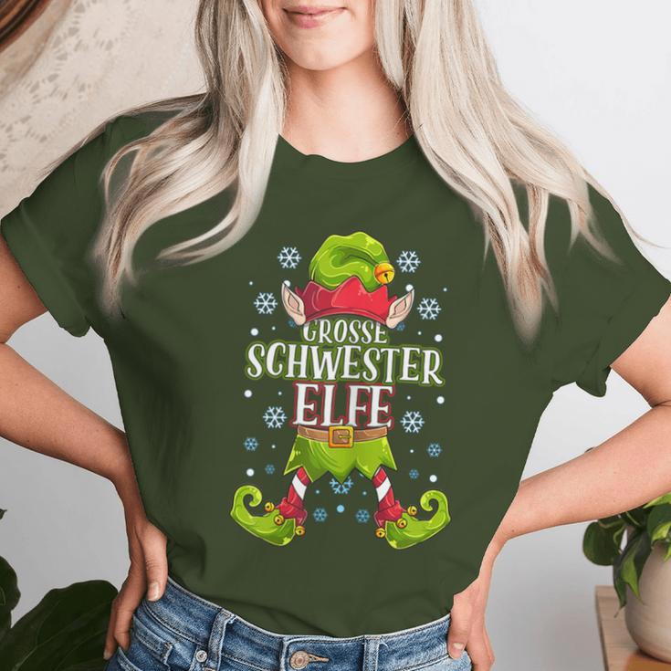 Big Sister Elf Christmas Outfit Christmas Family T-shirt Frauen Geschenke für Sie