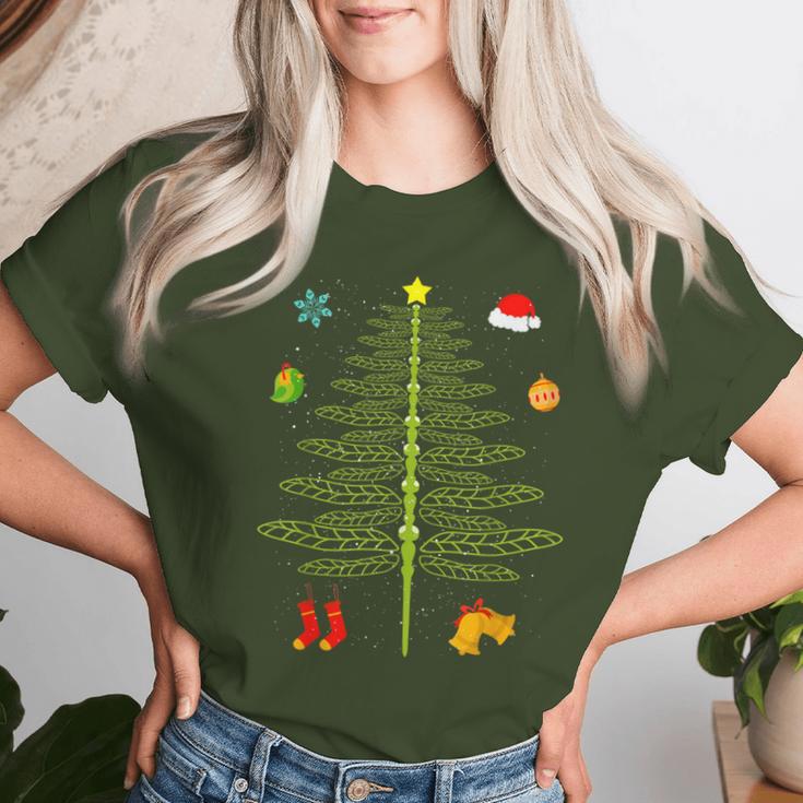 Christmas Dragonfly Christmas Tree Dragonfly Christmas T-shirt Frauen Geschenke für Sie