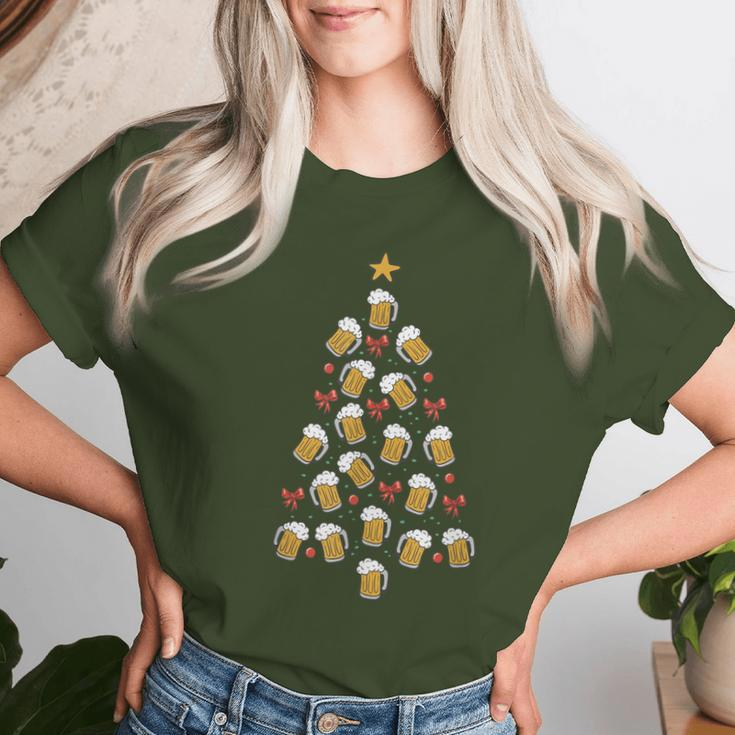 Christmas Tree Christmas Beer Glass Tree Men T-shirt Frauen Geschenke für Sie