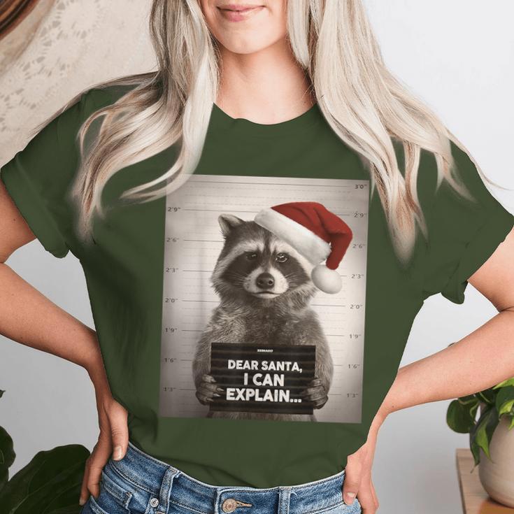 Christmas Outfit Women's Raccoon T-shirt Frauen Geschenke für Sie