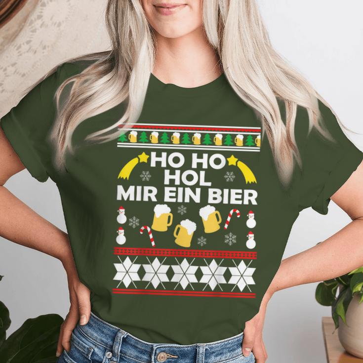 Hohoho Get Me A Beer Ugly Christmas T-shirt Frauen Geschenke für Sie