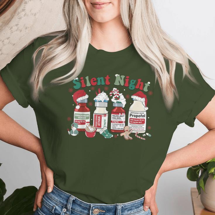 Icu Nurse Christmas Silent Night T-shirt Frauen Geschenke für Sie