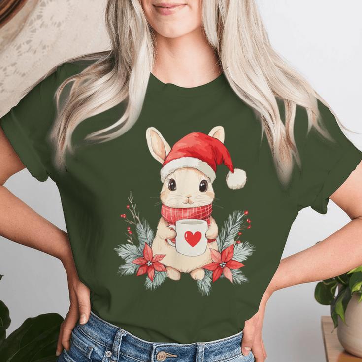 Rabbit Christmas Decoration Children Christmas Rabbit T-shirt Frauen Geschenke für Sie