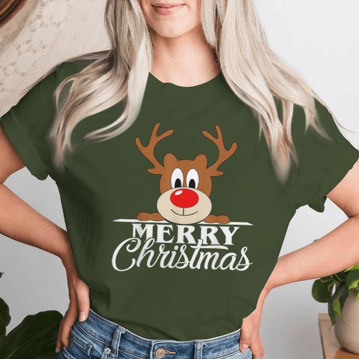 Reindeer Cute Christmas Jumper Cute Women's T-shirt Frauen Geschenke für Sie