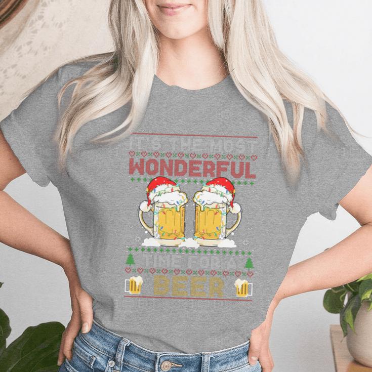 It's The Most Wonderful Time For A Beer Christmas Sweater T-shirt Frauen Geschenke für Sie