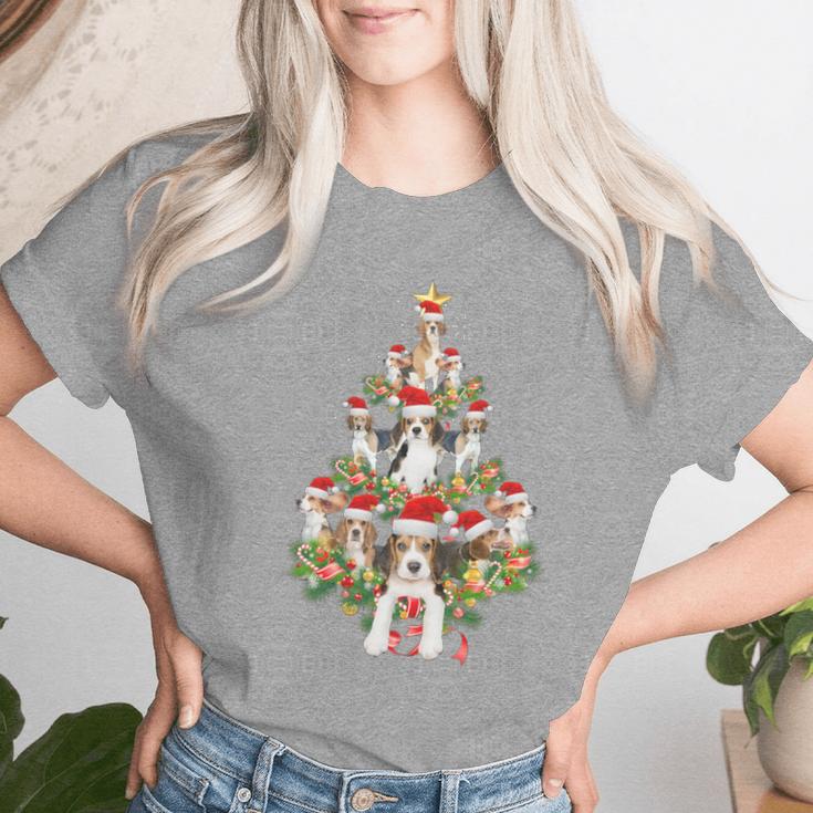 Santa Beagle Christmas Decoration Xmas Beagle Mum T-shirt Frauen Geschenke für Sie