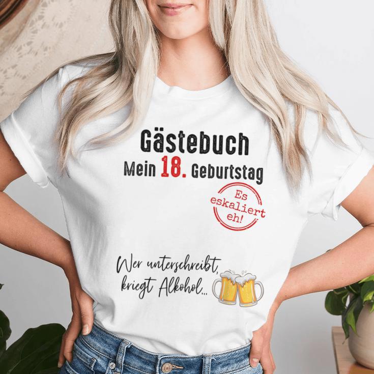 18Th Birthday Boy Girl 18 Years Guest Book T-shirt Frauen Geschenke für Sie