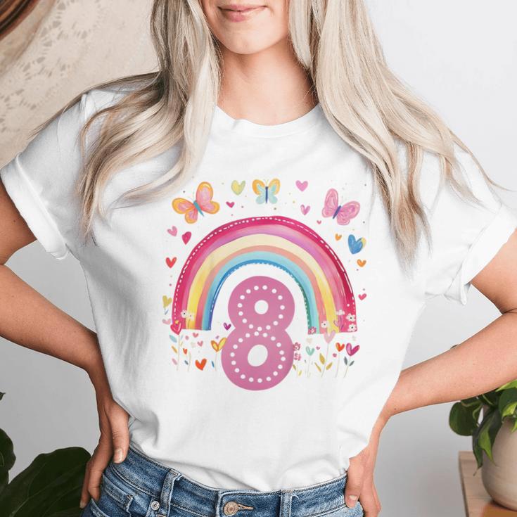 Children's Birthday 8 Girls Rainbow Fairy Eight 8 Years T-shirt Frauen Geschenke für Sie