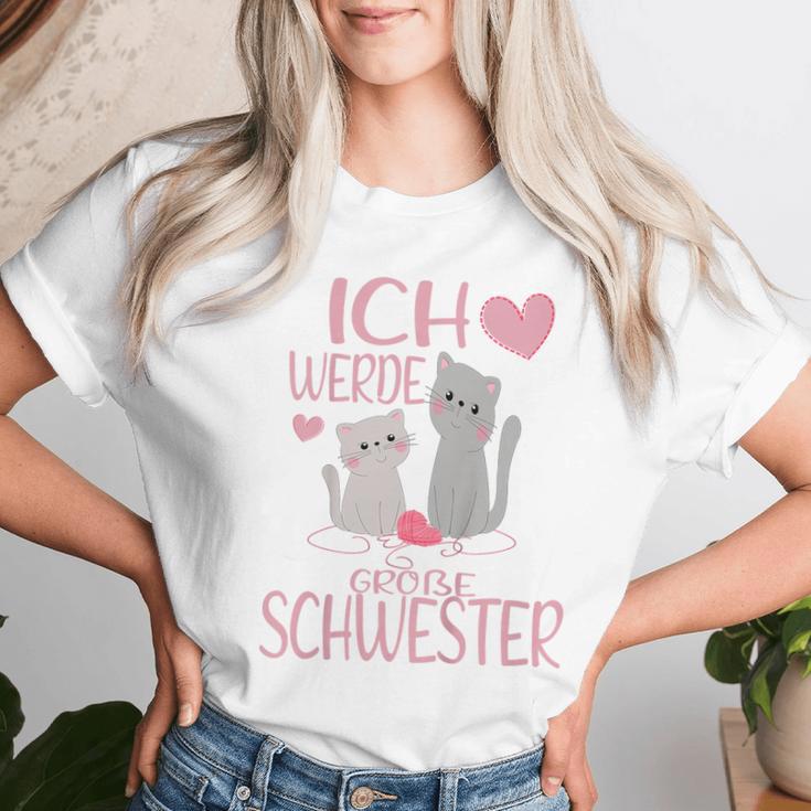 Children's Ich Werde Große Schwester Ich Werde Große Schwester 2023 Cat T-shirt Frauen Geschenke für Sie