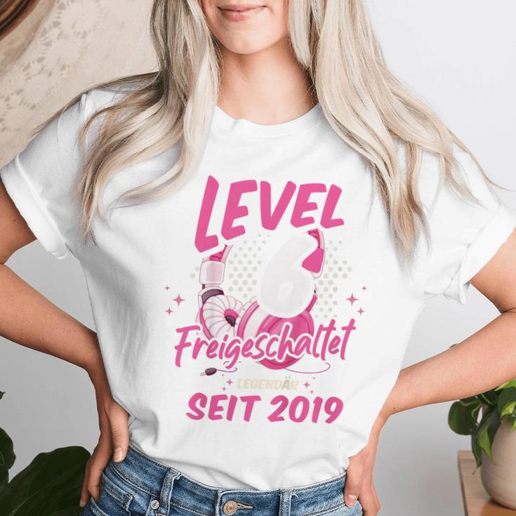 Children's Level 6 Years Girl's Birthday Gamer Girl Gamer 2019 T-shirt Frauen Geschenke für Sie