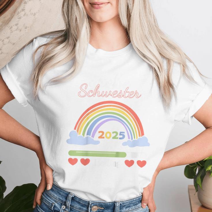 Children's Rainbow Ich Werde Große Schwester 2025 T-shirt Frauen Geschenke für Sie