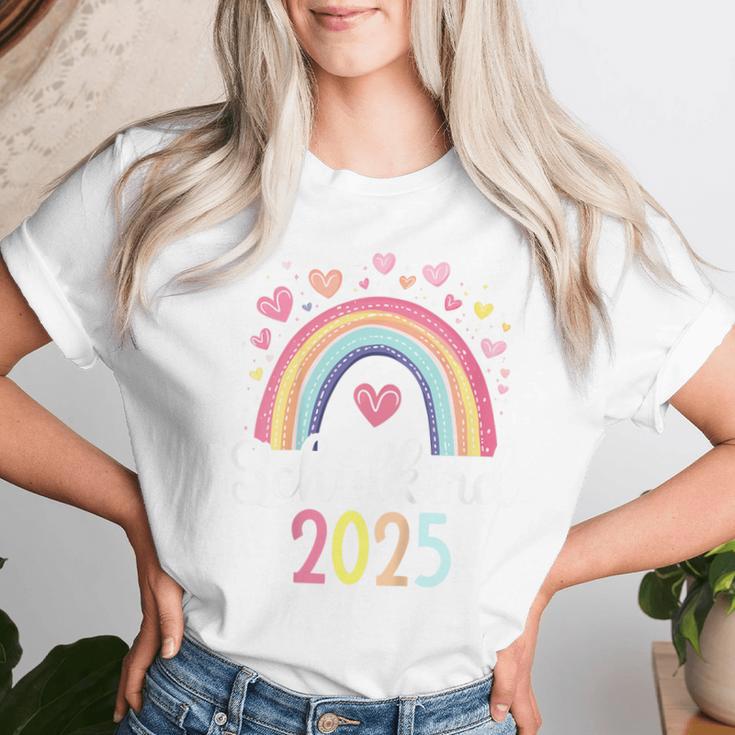 Children's School Child 2025 Rainbow Girls First Day At School 2025 Girls' T-shirt Frauen Geschenke für Sie