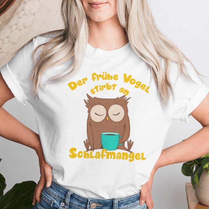 Coffee Owls Early Bird Owl Saying T-shirt Frauen Geschenke für Sie