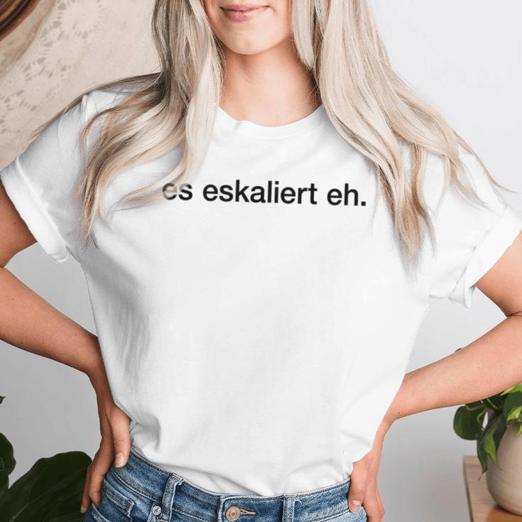 Es Eskaliert Eh Wine Beer Escalation Party Alcohol Fun T-shirt Frauen Geschenke für Sie