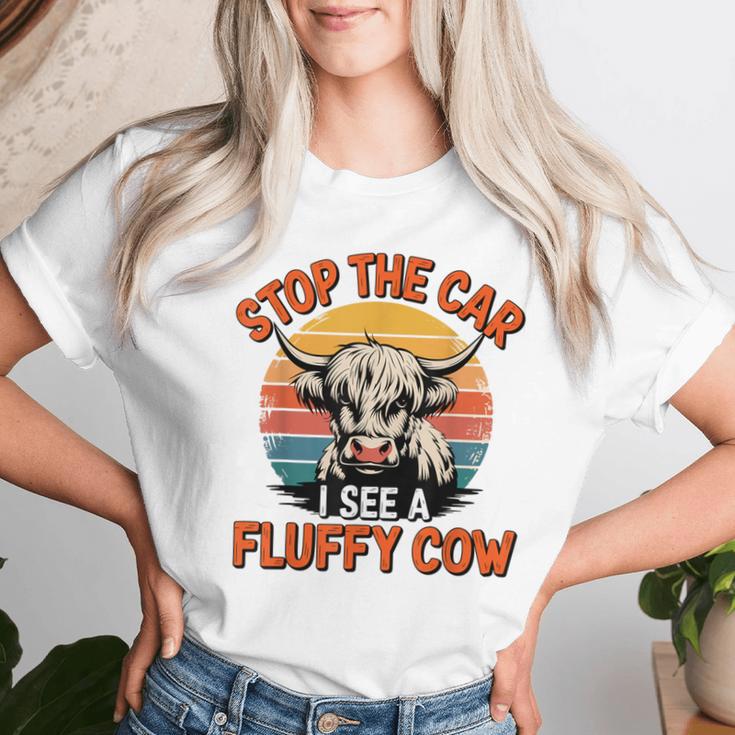 Cow Retro Highland Cow Lover Western Life Boys Girls T-shirt Frauen Geschenke für Sie