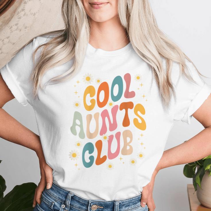 Groovy Retro Hippie 60S 70S Back Print Cool Aunts Club T-shirt Frauen Geschenke für Sie