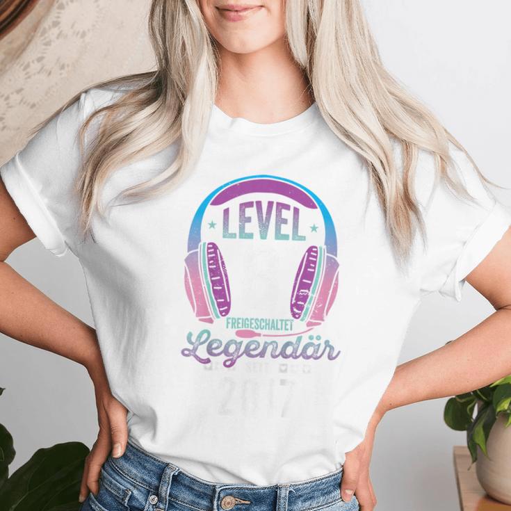 Kinder Level 8 Jahre Mädchen Geburtstag Gamer Girl Zockerin 2017 T-shirt Frauen Geschenke für Sie