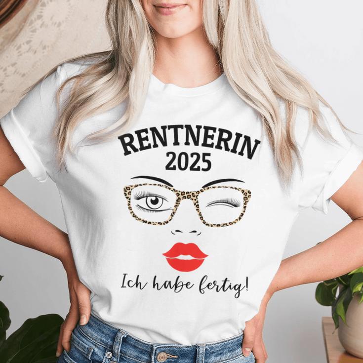 Pensioner 2025 Leopard Glasses For Woman In Retirement Have Ready T-shirt Frauen Geschenke für Sie