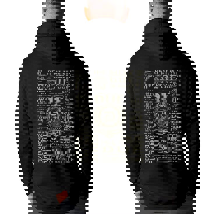 It's A Due Thing Due Name Hoodie Back Print