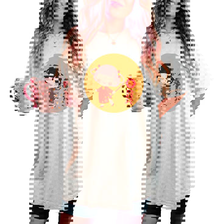 Adorable Chinese New Year Girl Women Women's Oversized Comfort T-shirt