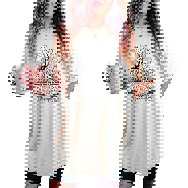 That's My Grandson Out There Baseball Grandma Women's Oversized Comfort T-shirt