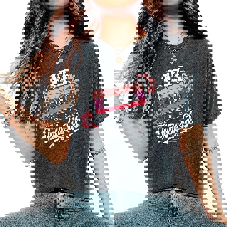 50 Años Intage 1975 Cumpleaños 50 Retro 1975 Camiseta extragrande cómoda para mujer